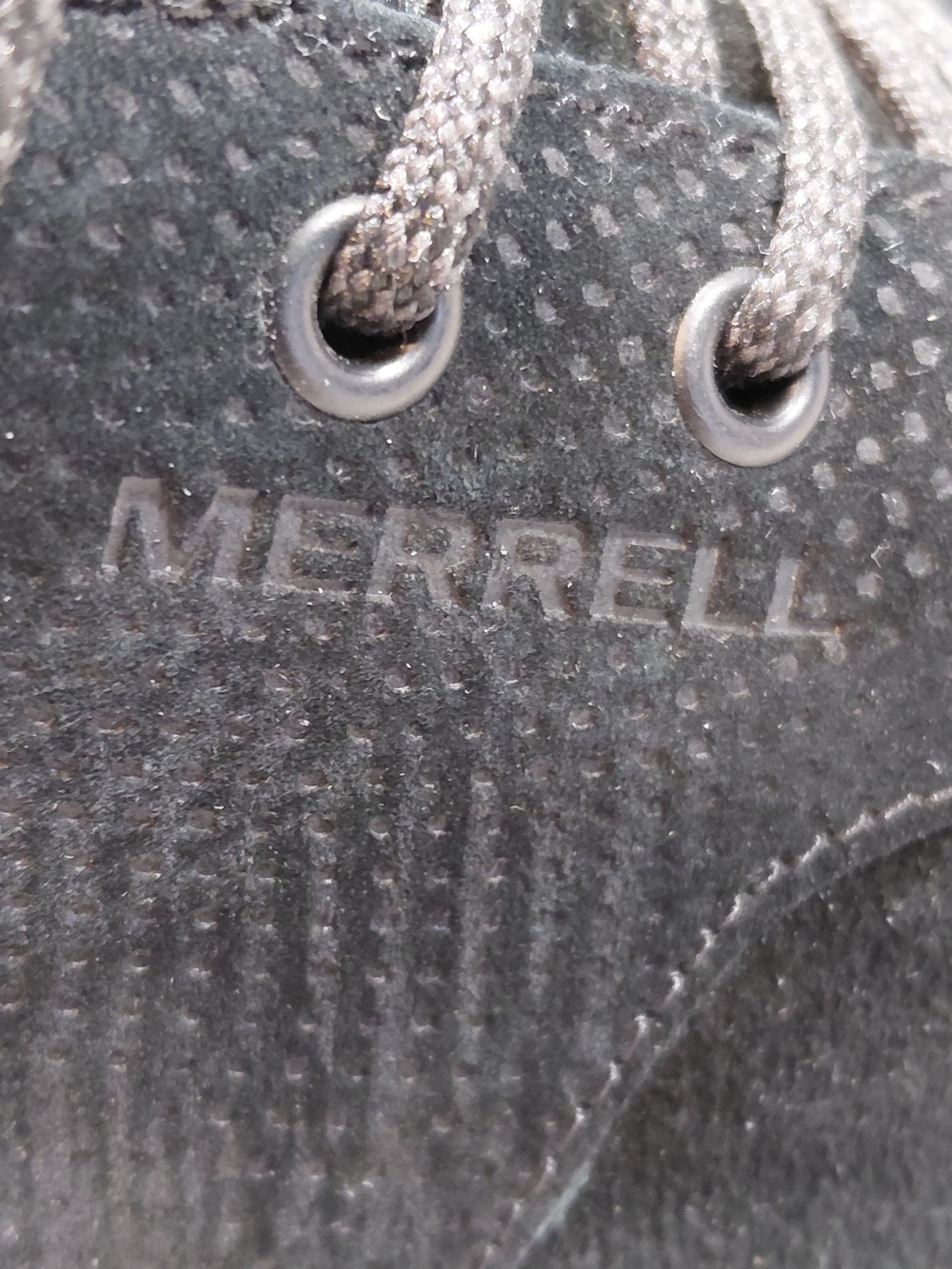 Merrell Womens Jungle Lace Trail Hiking Shoes Black Suede Two Tone Grey SIZE W9 - Picture 3 of 16